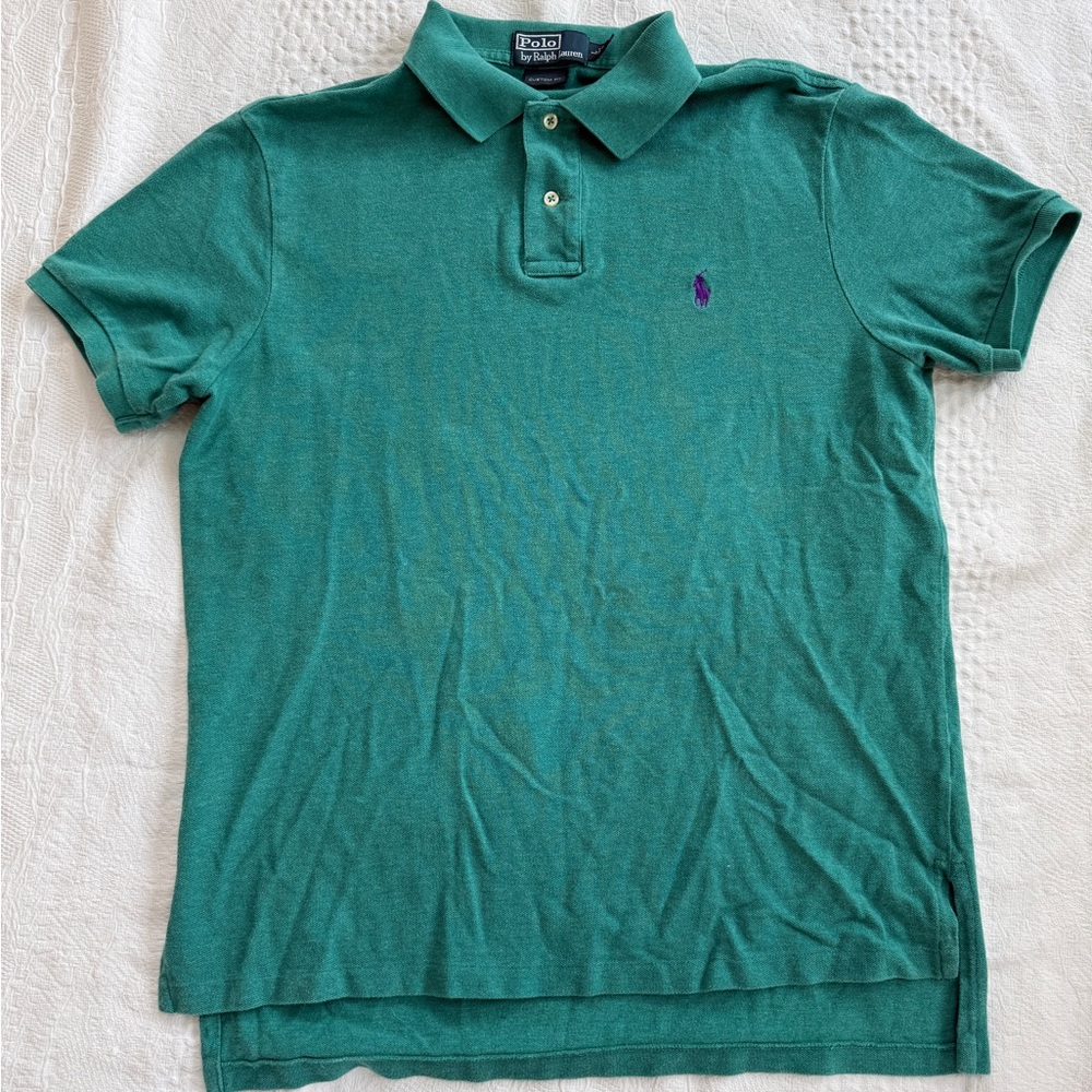 Polo Ralph Lauren Green Polo Shirt Men’s Large L Short Sleeve